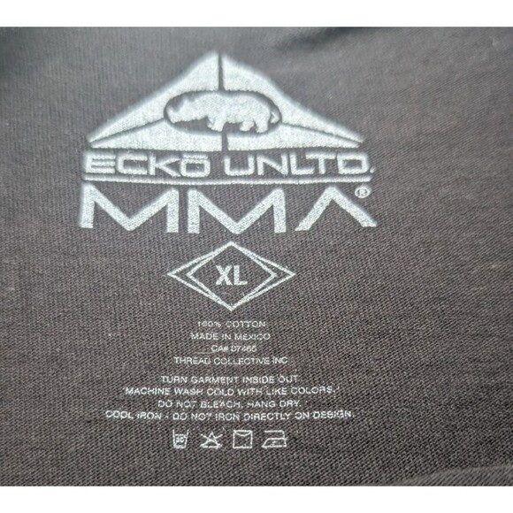 Echo Unltd MMA by Ecko Unlimited Short Sleeve Graphic Tee Black Mens XL (29x26) - Picture 4 of 11